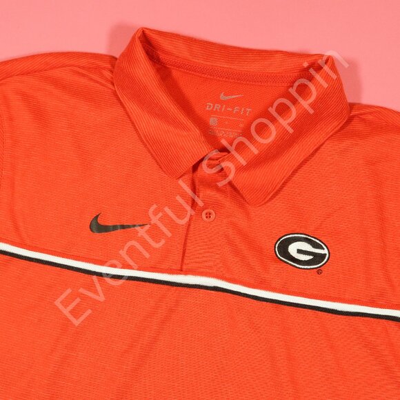 Nike Other - Nike Georgia Bulldogs Center Stripe Sideline Polo Shirt in Red Size Small